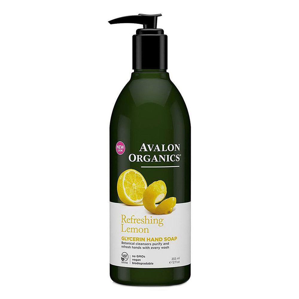 Avalon Organics Glycerin Hand Soap, Refreshing Lemon, 12 Oz